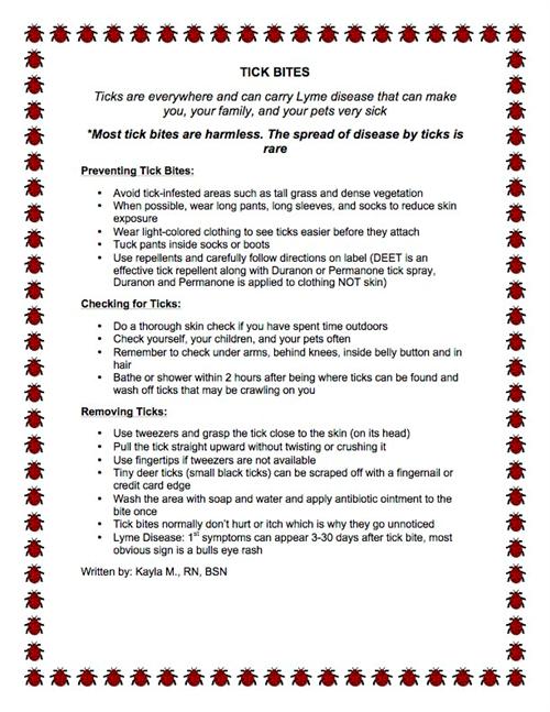Tick bite flyer 